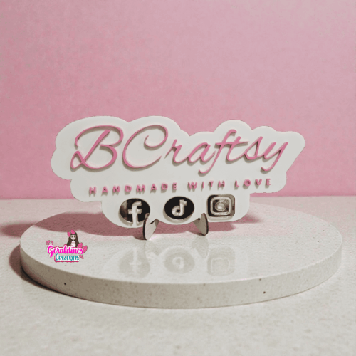 Social Media Acrylic Watermark, Custom Sign